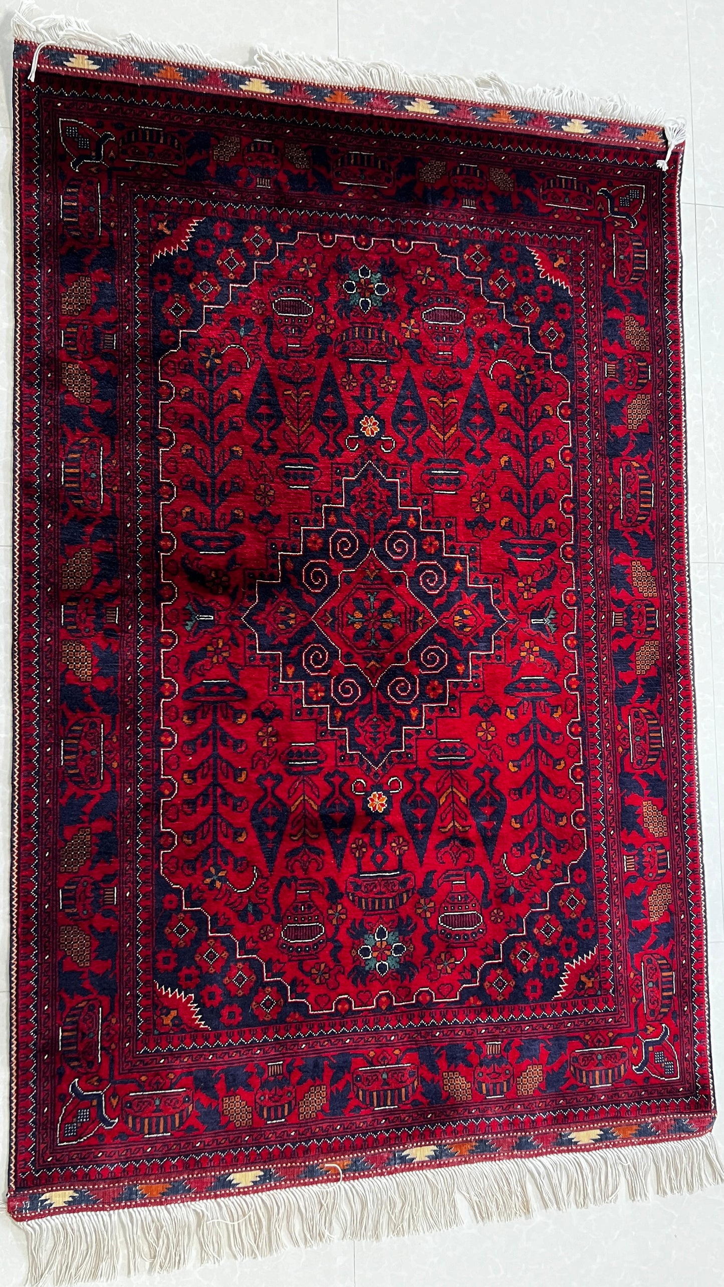 handmade Afghan rug, Khan Mohammadi design