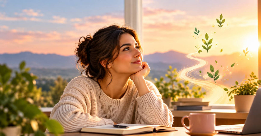Woman reflecting on self-blame and finding hope through self-compassion