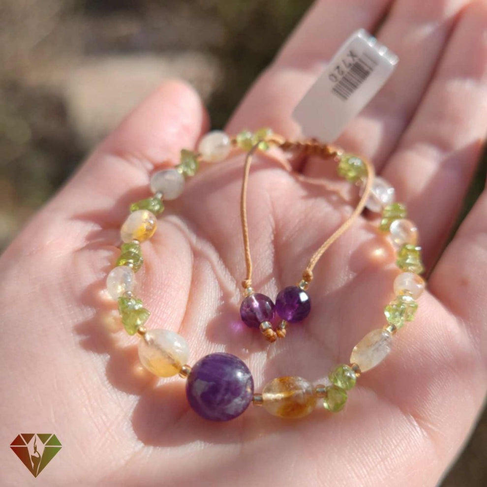 Amethyst_Citrine Peridot Wealth Bracelet_Attract Prosperity & Positive Energy