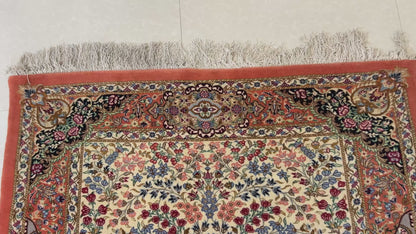 Handgefertigter Ghom-Teppich – Lebensbaum-Design – Kurk Wool &amp; Silk Foundation