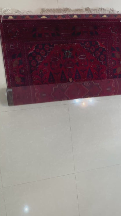 Handgefertigter afghanischer Teppich – Khan Mohammadi Design